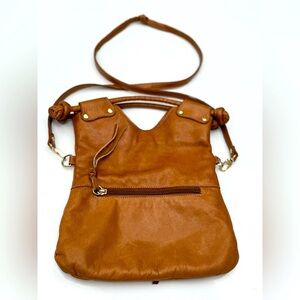 Luciana Verde Brown Leather Crossbody Bag.